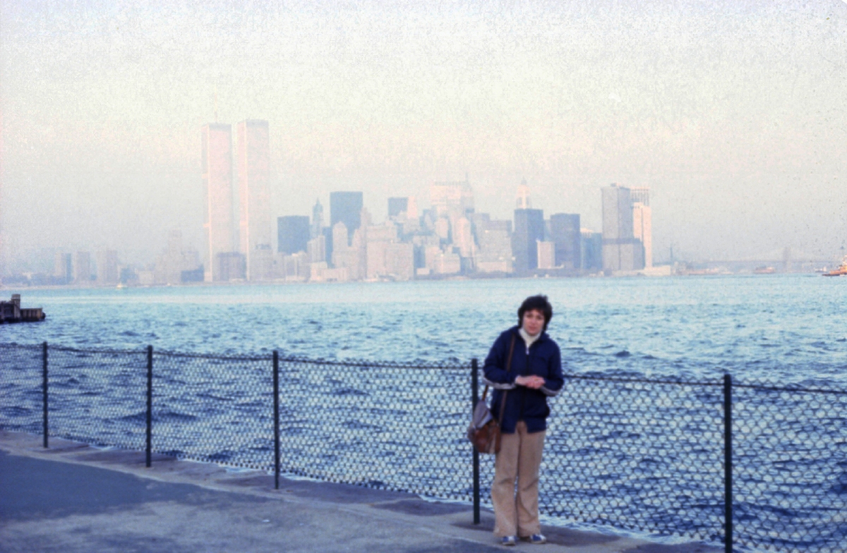 TWIN TOWERS FROM LIBERTY ISLAND